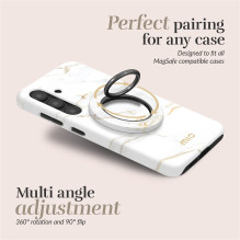MIO White Marble Magsafe Case Compatible Ring Holder MIO White Marble Magsafe Case Compatible Ring Holder