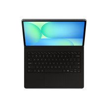 DX625UB knygos dėklas su klaviatūra – dirbtinio intelekto klavišas „Samsung Galaxy Tab S10 FE+“, juodas