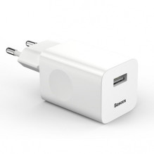 Baseus Quick Charger EU 24W power supply adapter USB Quick Charge 3.0 QC 3.0 White
