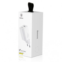 „Baseus Quick Charger EU“ 24 W maitinimo adapteris, USB „Quick Charge 3.0“, QC 3.0, baltas „Baseus Quick Charger EU“ 24 W maitinimo adapteris, USB „Quick Charge 3.0“, QC 3.0, baltas