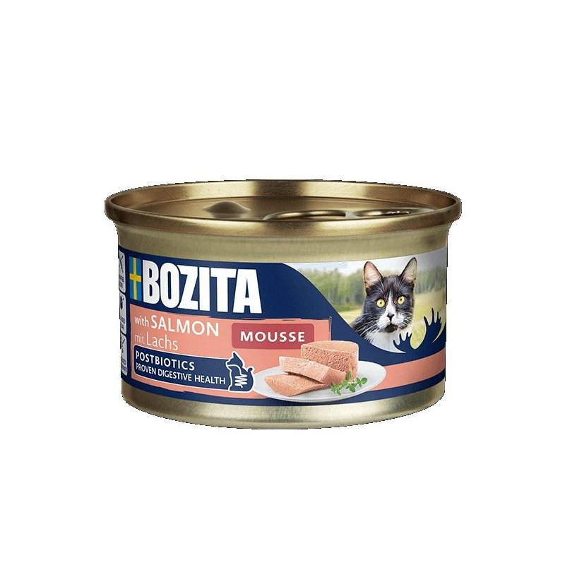 BOZITA Mousse lašiša - šlapias kačių ėdalas - 85 g