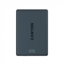 CANYON magnetinė išorinė baterija OnPower 500 PD20W 5000mAh aliuminis, juodas, tarpžvaigždinis