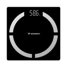 „Wozinsky WIWL-30“ išmaniosios vonios svarstyklės su „Bluetooth“ – juodos