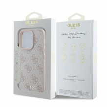 Guess 4G Classic iPhone 16 Pro dėklas – rožinis