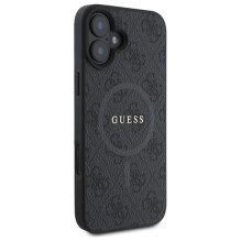 Guess 4G Ring Classic Logo MagSafe dėklas iPhone 16 - juodas