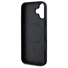 Guess 4G Ring Classic Logo MagSafe dėklas iPhone 16 - juodas