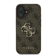 „Guess 4G“ didelio logotipo dėklas, skirtas „iPhone 16“ – rudas