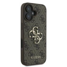 „Guess 4G“ didelio logotipo dėklas, skirtas „iPhone 16“ – rudas