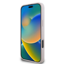 „Guess 4G“ didelio logotipo dėklas, skirtas „iPhone 16 Pro Max“ – rožinis