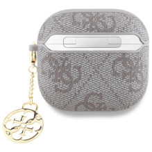Guess GUA4G4GSMP AirPods 4 dangtelis rožinė / rožinė 4G Charm kolekcija