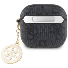 Guess 4G Strass Charm dėklas, skirtas AirPods 4 – juodas