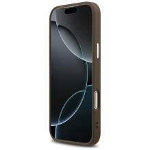 „Guess 4G Big 4G Classic“ logotipo dėklas, skirtas iPhone 17 Pro Max, rudas - sidabrinis