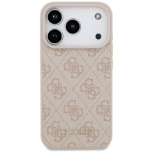 „Guess 4G Classic“ dėklas, skirtas „iPhone 17 Pro“ – rožinis