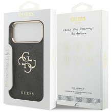 „Guess 4G Big 4G Classic“ logotipo dėklas, skirtas „iPhone 17 Pro Max“ – juodas ir auksinis