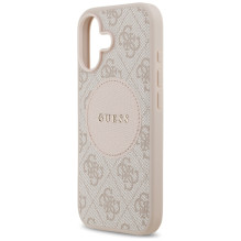 „Guess 4G Circle Classic“ logotipo „MagSafe“ dėklas, skirtas „iPhone 17“ – rožinis