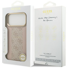 Guess 4G Stripe MagSafe Case for iPhone 17 Pro Max - Pink