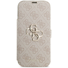 „Guess Book 4G“ metalinis logotipo dėklas, skirtas „iPhone 17 Pro Max“ – rožinis