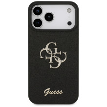 „Guess“ fiksuoto blizgučių dizaino „iPhone 17 Pro Max“ dėklas – juodas