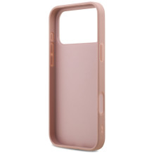 „Guess“ fiksuoto blizgučių dizaino „iPhone 17 Pro Max“ dėklas – rožinis