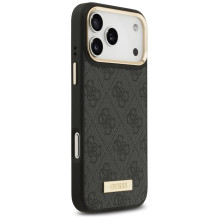 Guess 4G Logo Plate MagSafe Case for iPhone 17 Pro Max - Black