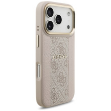 „Guess 4G Stripe MagSafe“ dėklas, skirtas „iPhone 17 Pro“ – rožinis