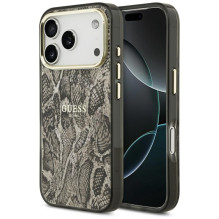 „Guess“ „Python“ rašto „MagSafe“ dėklas, skirtas „iPhone 17 Pro“ – rudas