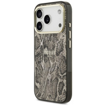 „Guess“ „Python“ rašto „MagSafe“ dėklas, skirtas „iPhone 17 Pro“ – rudas