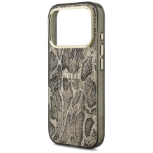 Guess Python Pattern MagSafe Case for iPhone 17 Pro - Brown