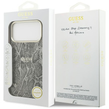 „Guess“ „Python“ rašto „MagSafe“ dėklas, skirtas „iPhone 17 Pro Max“ – juodas