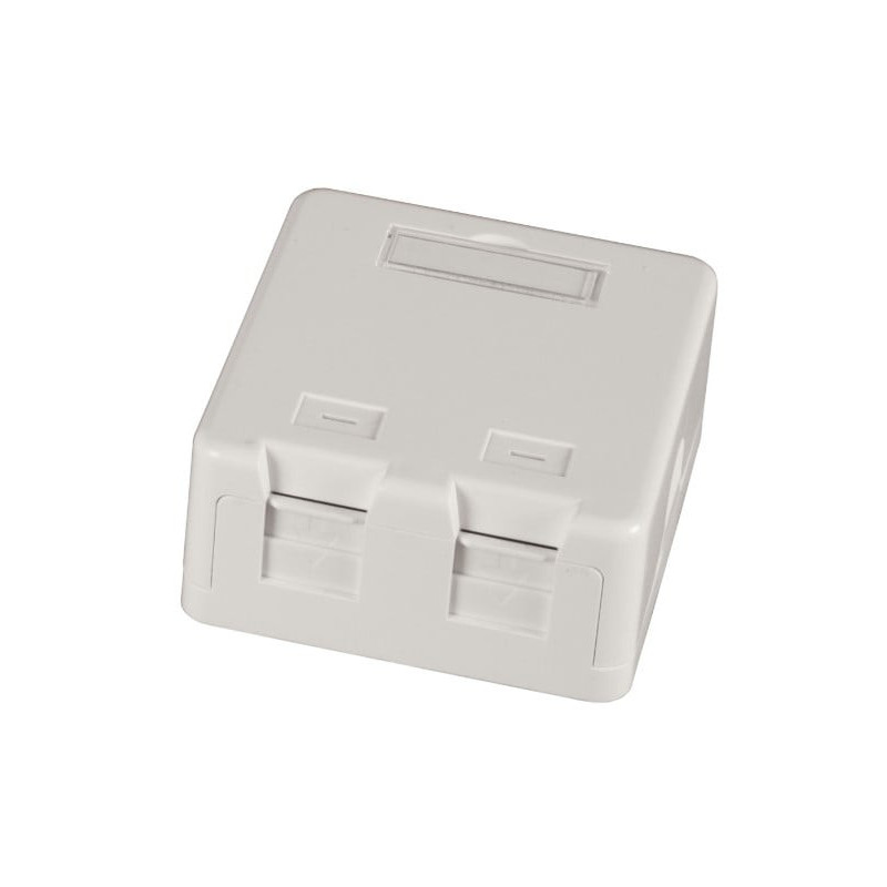 Virštinkinė montavimo dėžutė CMB-02 (2xRJ45, keystone, balta)