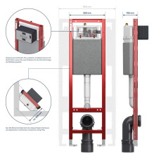 Toilet frame concealed Tece Base, 13.5 cm x 32 cm