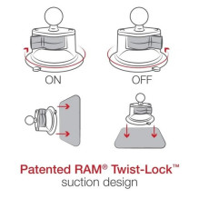 RAM Mount RAM-B-224-1U Suction cup for windshield / dashboard Black