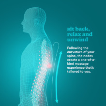 Homedics SBM-65H-EU Shiatsu Experience nugaros masažuoklis + šiluma