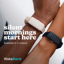 Homedics SS-WB100BK-WW WakeBand, Your Silent Alarm, Black
