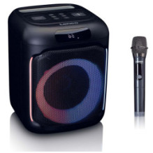 Skaļrunis Lenco PA-101BK Compact IPX4 Party Speaker + Wireless Microphone