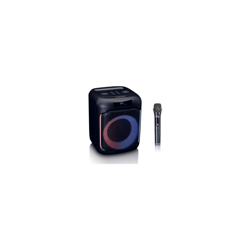 Skaļrunis Lenco PA-101BK Compact IPX4 Party Speaker + Wireless Microphone