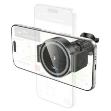 Automobilinis laikiklis-įkroviklis Hoco HW35 MagSafe 15W (air vent) juodas