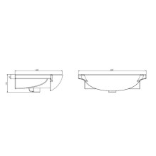 WASHBASIN CERAMIC TOMASO 60 WHI WASHBASIN CERAMIC TOMASO 60 WHI