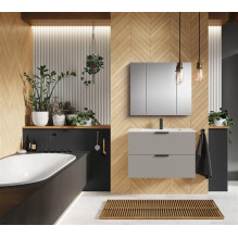 Bathroom cabinet with sink Elita Astra, grey, 40.5x80x53