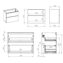 CABINET ELITA LOOK BLACK 80
