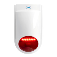 PNI SafeHouse HS007LR wireless outdoor siren, with battery and power supply, for wireless alarm systems PNI SafeHouse HS007LR wireless outdoor siren, with battery and power supply, for wireless alarm systems