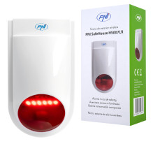 PNI SafeHouse HS007LR wireless outdoor siren, with battery and power supply, for wireless alarm systems PNI SafeHouse HS007LR wireless outdoor siren, with battery and power supply, for wireless alarm systems