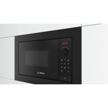Bosch Serie 2 BFL623MB4 mikrobangų krosnelė, juoda, solo, įmontuojama, 20 l, 800 W