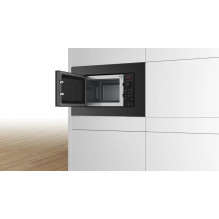 Bosch Serie 2 BFL623MB4 mikrobangų krosnelė, juoda, solo, įmontuojama, 20 l, 800 W