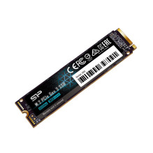 M.2 NVMe SSD - Silicon Power P34A60 128 GB, 2200 MB / s Skaityti, 1600 MB / s Rašyti, Juoda