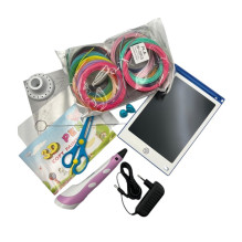 Riff 3D Pen printing BIG Set 7in1 with LCD / PLA 100m / Tablet / Scissors Pink