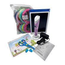 Riff 3D Pen printing BIG Set 7in1 with LCD / PLA 100m / Tablet / Scissors Pink