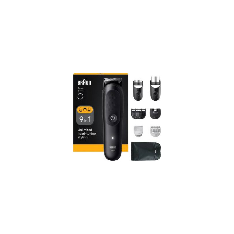 Braun 9-in-1 Grooming Kit All-in-One Kit Series 5 AIO5540 Cordless Number of length steps 14 Black