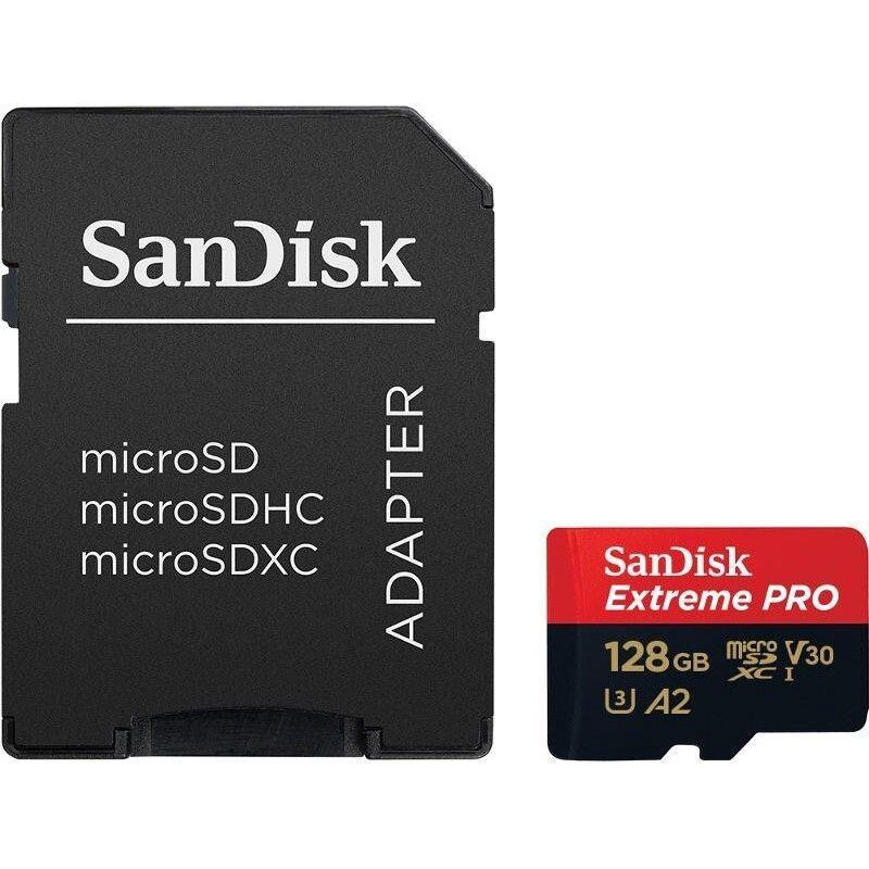 SANDISK Extreme PRO 128GB microSDXC + SD Adapter