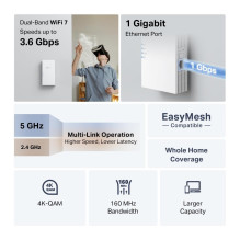 WRL diapazono ilgintuvas 3600MBPS / dviejų dažnių RE220BE TP-LINK